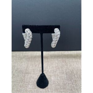 Galaxy White Spiral Pierced Earrings